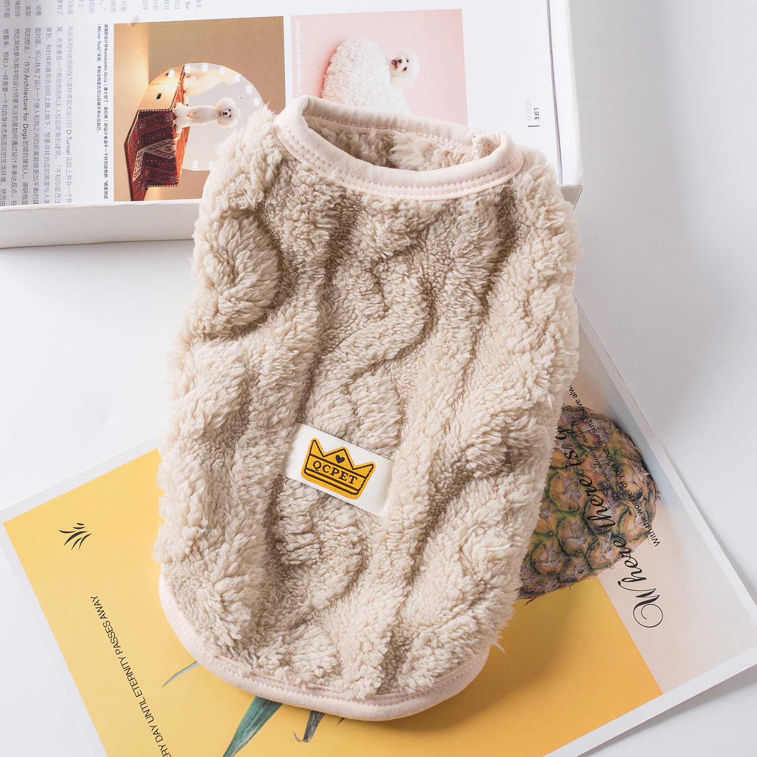 Macio e aconchegante roupas de gato outono inverno quente lã moletom para cães pequenos filhote de cachorro gatinho jaqueta casaco animal estimação sphynx traje camisola: L / ROXO