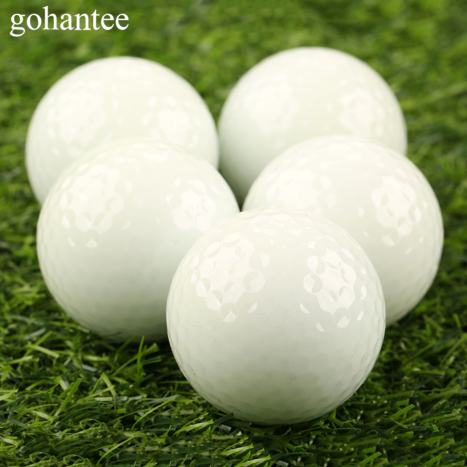 Gohantee nyhet gummi golfbollar 6 sorters mönster golfbollar liknande rugby fotboll sport mästare golfbollar