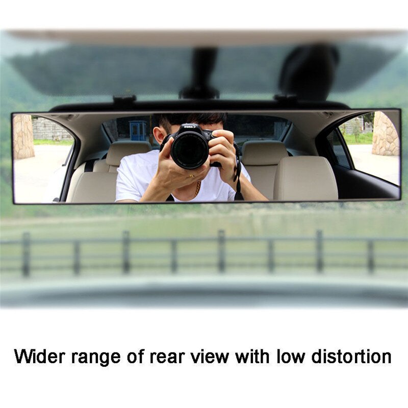 1Pcs 300mm Curved Rear View Mirror Universal Wide Angle Rear View Mirror Car Interior Mirrors Rearview Mirror
