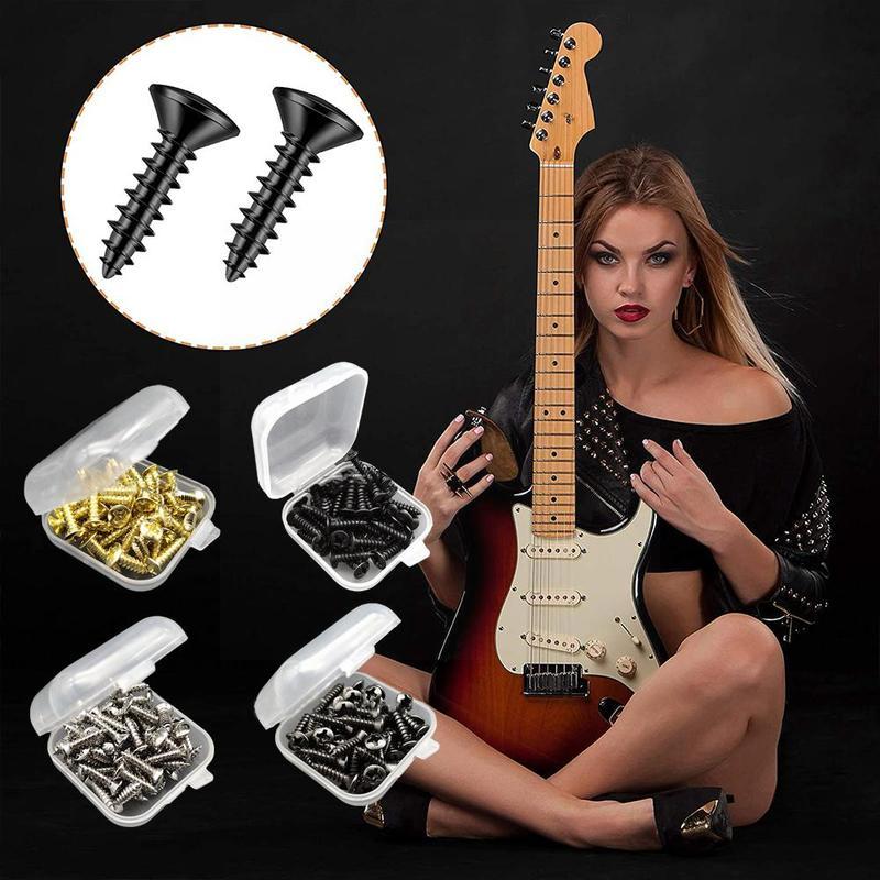 Screw Electric Guitar Guard Plate Mounting Screw Electric Box Screw Panel With 3*12mm*50pcs Fixing Socket Screw Bass V6k6