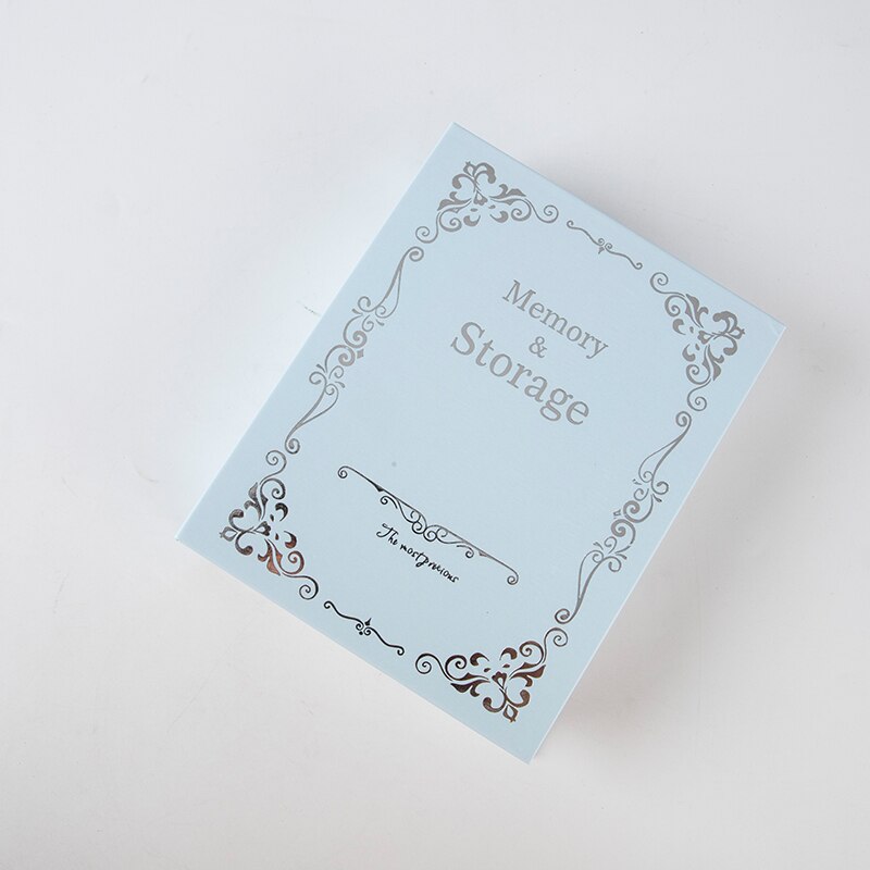 årgang fotoalbum bildekoffert oppbevaring scrapbooking bildekoffert fotoalbum: Blå