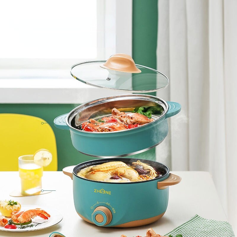 Multifunctional electric cooking pot all-in-one non-stick pot household electric pot frying pan dormitory small electric pot