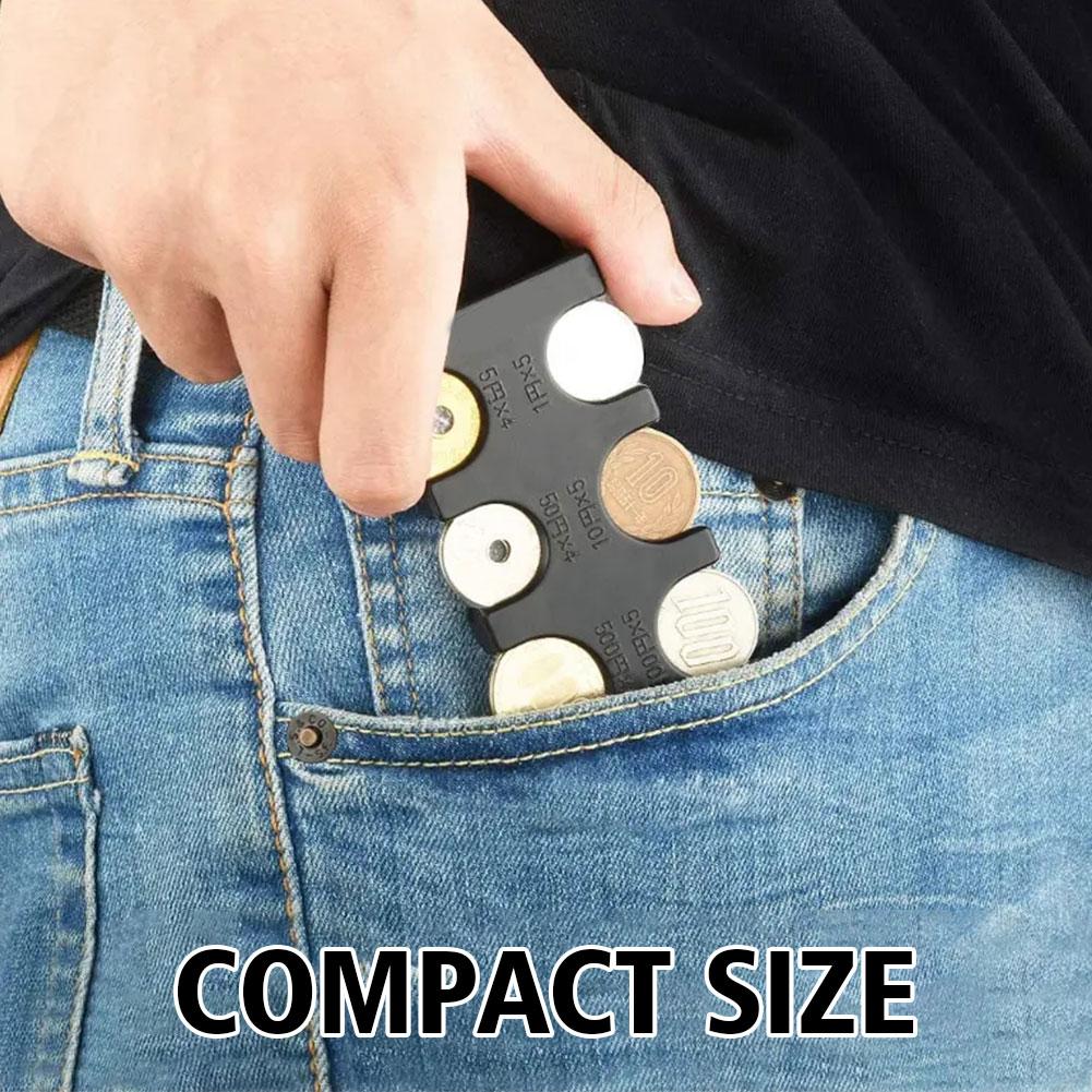 Coin Dispenser Coin Collection Purse Wallet Organizer Holder For Car Coin Changer Holder Portable Euro Coin Holder Storage C1Y0