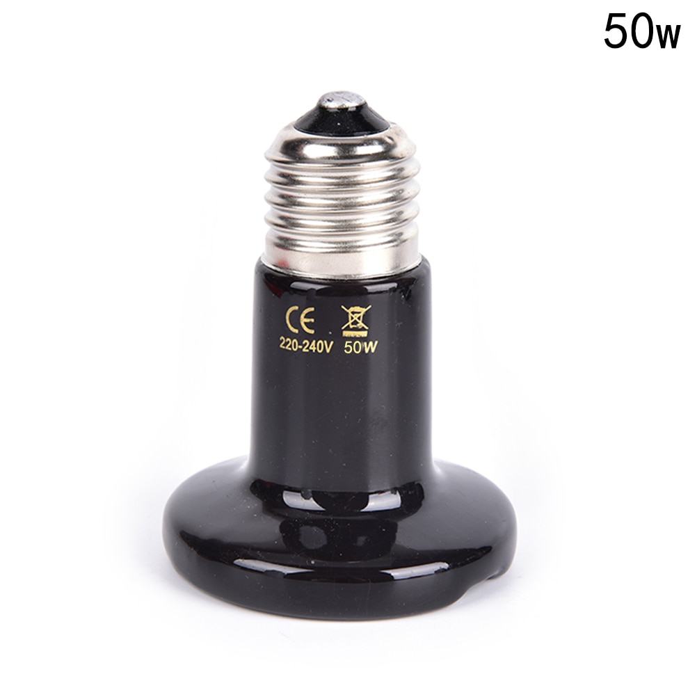 Verwarming Lamp Zwart Infrarood Lamp 25W / 50W / 75W / 100W Zwarte Infrarood Keramische Launcher warmte Lampen Voor Reptielen