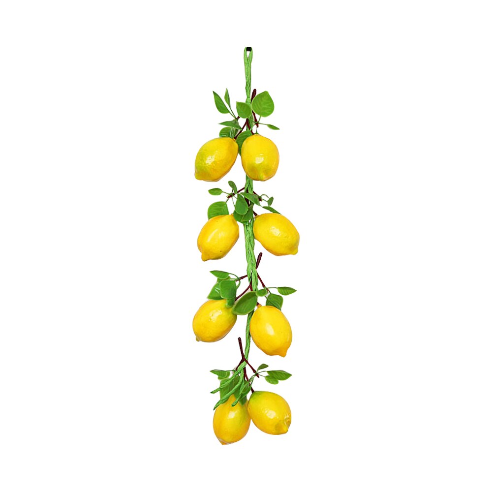 Décoration artificielle en Fruits citron banane pêche | Orange mangue grenade pour maison Restaurant jardin Simulation de plantes: Lemon 