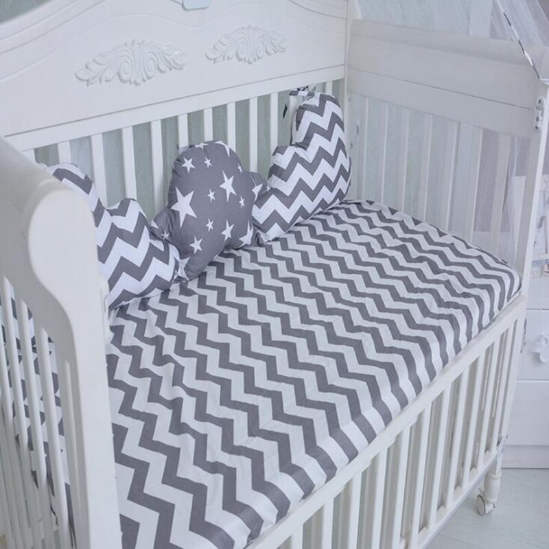 Nyfødt barneseng cribbed sheetchildren sengetæppe småbørneseng sengetøj bomuld blødt spædbarn lagner bwz 006: B