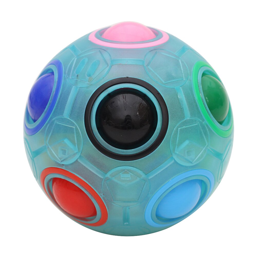 Spherical Ball Rainbow Football Anti Stress Puzzles Toy Puzzle Baby Early Educational Toy: C