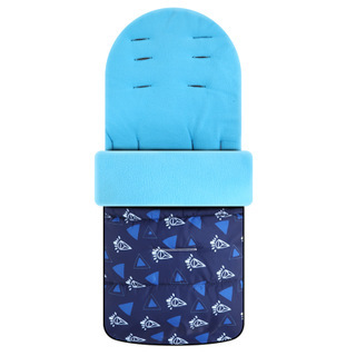 Baby Stroller Warm Foot Cover Children's Quilt Universal Stroller Pad Plus Cotton Thickening Autumn Winter Stroller Accessory: blue 02
