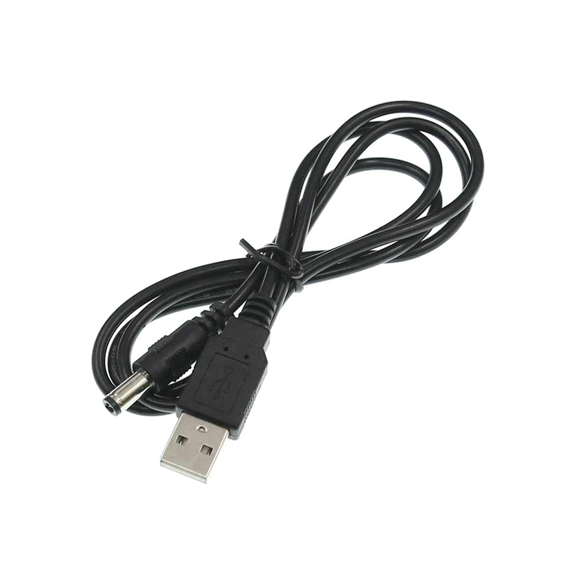 USB naar DC Oplaadkabel 1M 5V Rond Gat 5.5*2.1mm Plug 5V Voeding draad Computer Router Oplader Kabel Adapter Verlengen Koord: Default Title