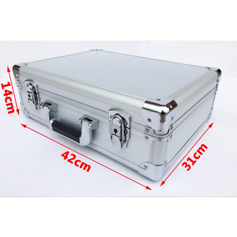 Aluminum Tool case suitcase toolbox password box File box Impact resistant safety case equipment Instrument remote control box