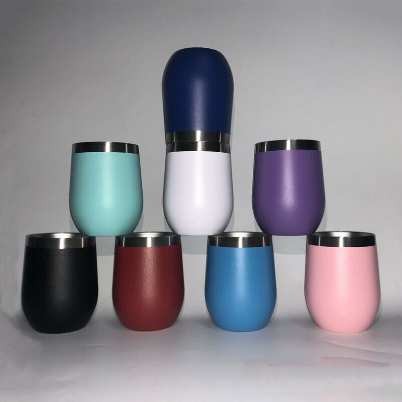12 unzen Ei Cocktail Becher Wein Tasse Edelstahl Metall Becher Becher Heißer
