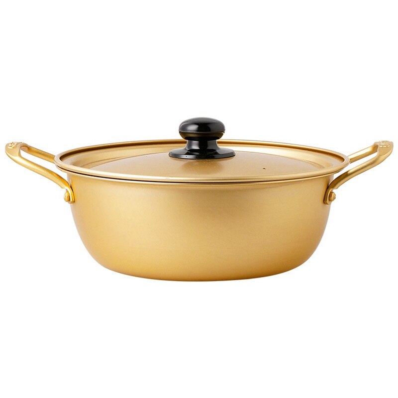 Korean-Style Instant Noodle Pot With Lid Small Pot Double Ear Soup Pot Student Dormitory Ramen Small Boiling Pot