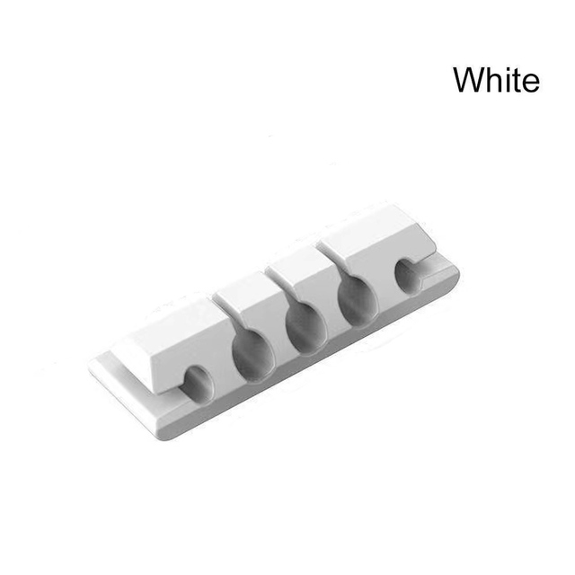 Silicone Cable Organizer USB Data Cable Winder Flexible Cable Management Cord Clips For Mouse Headphone Earphone Car Wire Holder: Pink