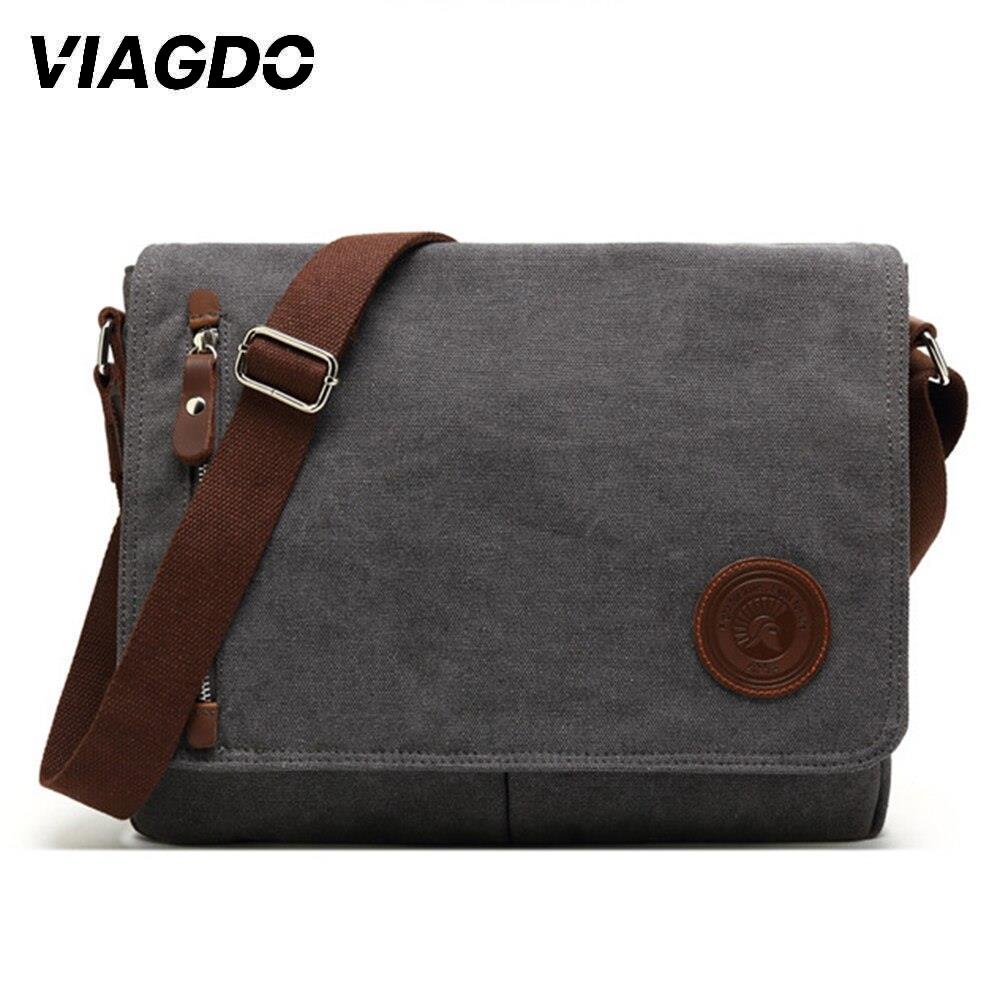 14 Inch Retro Casual Messenger Tassen Voor Mannen Schoudertas Canvas Crossbody Pack Kantoor Reistas Mannen tassen