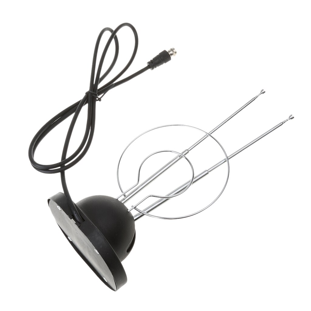 Antenne TV numérique HDTV VHF UHF avec câble Coaxial, oreille de lapin prête à l&#39;emploi