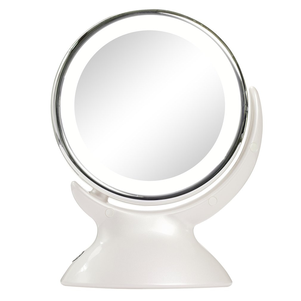 LED Cosmetic Mirror LED Lights Makeup Mirror 5X Magnifying Makeup Mirror 360-degree Rotating Mirror For Bathroom Bedroom