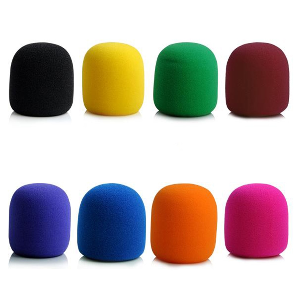 1pc mélange couleurs éponge Microphone ensemble remplacement mousse DJ scène pare-brise vent bouclier couverture épais lavable