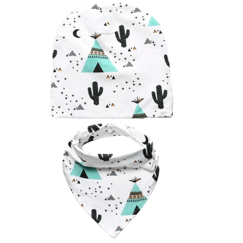 Zomer Herfst Slabbers Katoen Driehoek Hoofd Sjaal Baby Hoeden Slabbetjes Set Jongen Hoofddoek Meisje Bandana Dribble Slabbetjes Baby