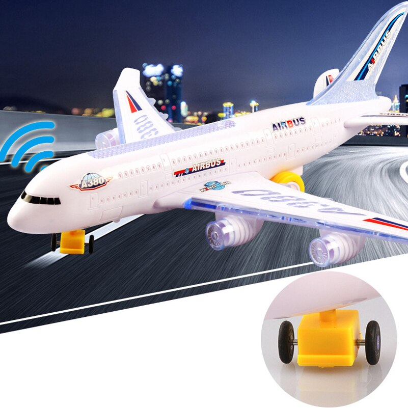 Mini Airbus A380 Model Vliegtuig Elektrische Flash Licht Geluid Speelgoed Airbus Model Vliegtuig Universele Vliegtuig Speelgoed voor Kinderen