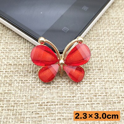 10 stks 2.3x3 cm hars Ambachten Metalen Vlinder plaksteen Scrapbooking voor telefoon bruiloft Decoratie: 6