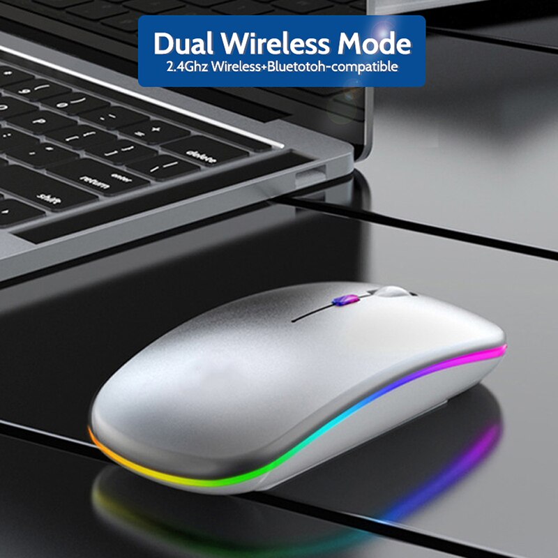 Wireless Mouse Bluetooth-Compatible Rechargeable Mouse Computer Silent Mause Ergonomic Mini Mouse USB Optical Mice For PC Laptop
