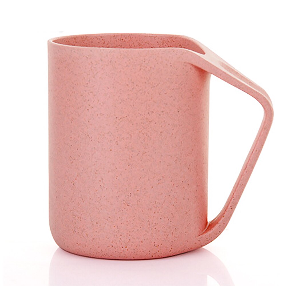 Toothbrush Toothpaste Organizer Eco-Friendly Wheat Straw Biodegradable Unbreakable Cup Mouthwash Water Mug Bathroom Tumbler: C