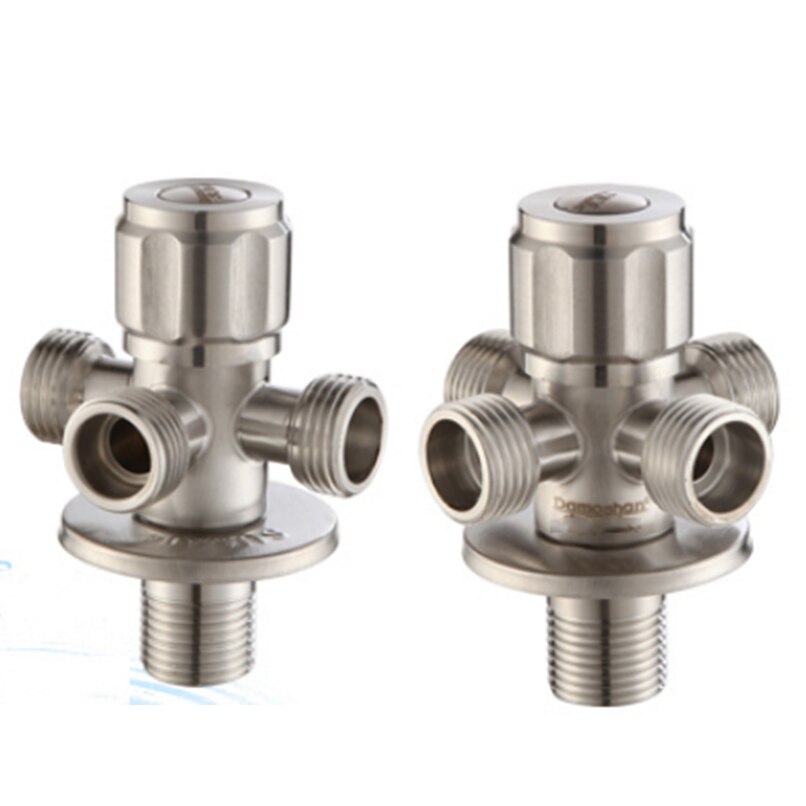 G1/2*1/2 304 Roestvrij Staal Een In Drie Out/Een In Vier Out Hoek valve Kraan Boiler Wc Multipurpose Inlaatklep