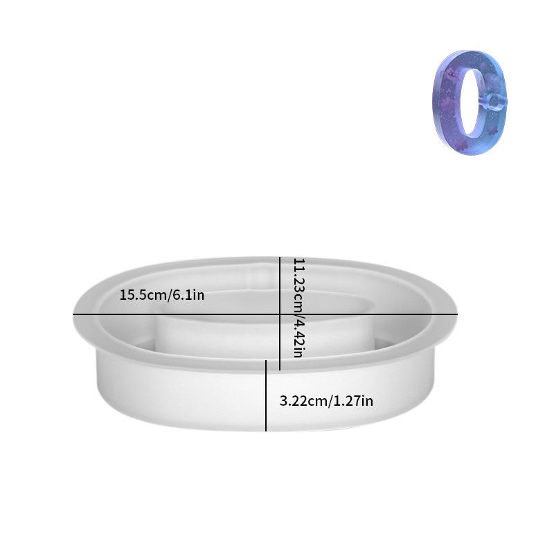 Molde de silicona de resina epoxi para candelabro Digital geométrico, soporte de vela de números árabes, yeso, decoración, bricolaje, 0-9: Chocolate