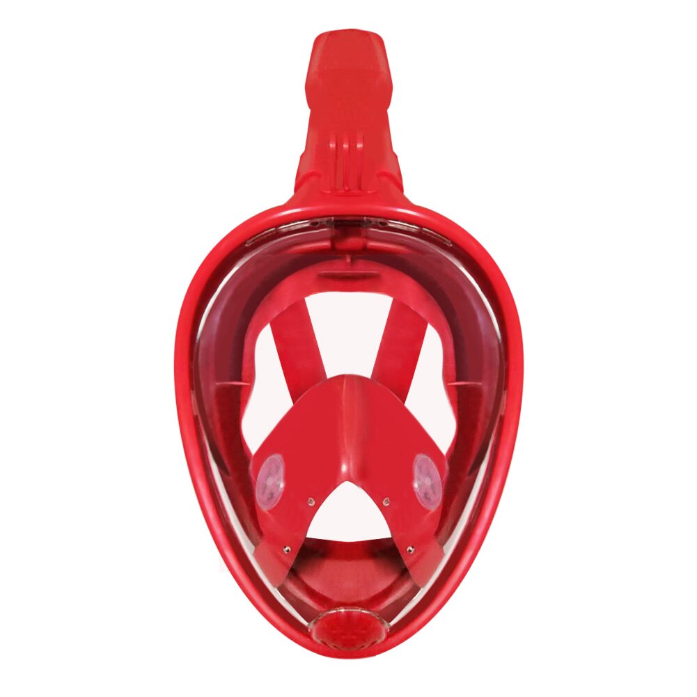 Máscara de natación buceo Anti niebla cara completa submarina Scuba snorkel conjunto máscaras respiratorias seguro y equipo de natación impermeable: Red / S / M