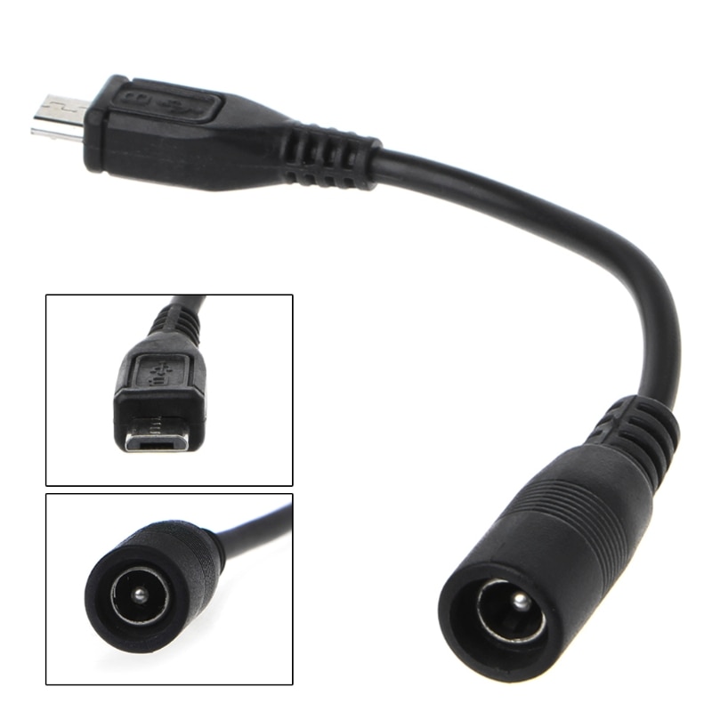 Freies 5,5x2,1mm DC Power Stecker Wasserdichte Jacke Weibliche Zu Micro USB Männlichen Adapter Kabel