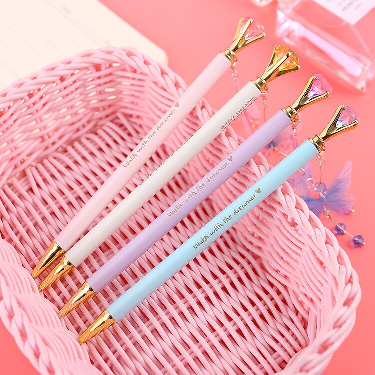Schmetterling Diamant Metall Mechanische Bleistift Nette Anhänger Automatische Stift Mit Kristalle Kawaii Büro Schüler Lieferungen