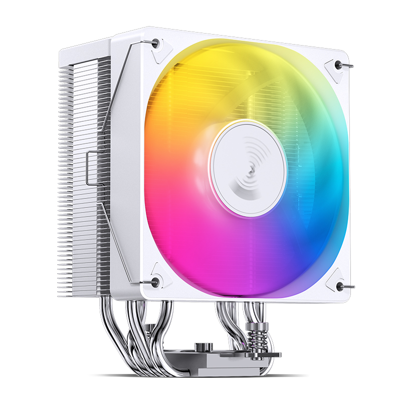 JONSBO CR-1000 EVO tour refroidisseur de processeur nickelé 4 caloducs 5V 3PIN ARGB ventilateur radiateur refroidi par Air pour LGA1700 115X 1200 AM4 AM5: WHITE
