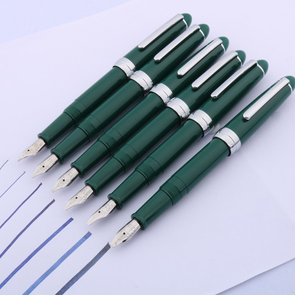 992 parallel Fountain Pen Duckbill Gothic art Flower Flat plastic Dark green Office school supplies ink pens
