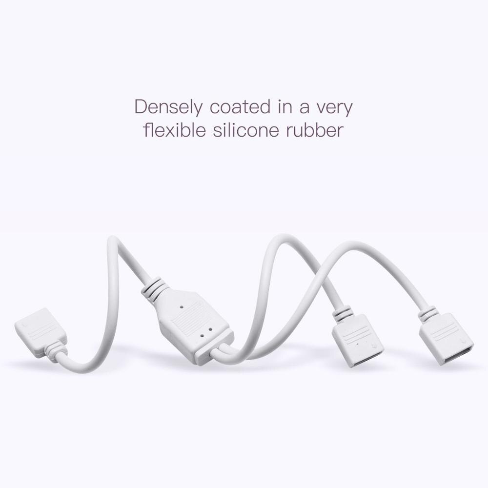 Cable de extensión RGB de 12V CC, 4 pines, hembra a macho, 1 a 2, 3, 4 vías, empalme Y forma, Cable de extensión para tira LED RGB 5050 2835