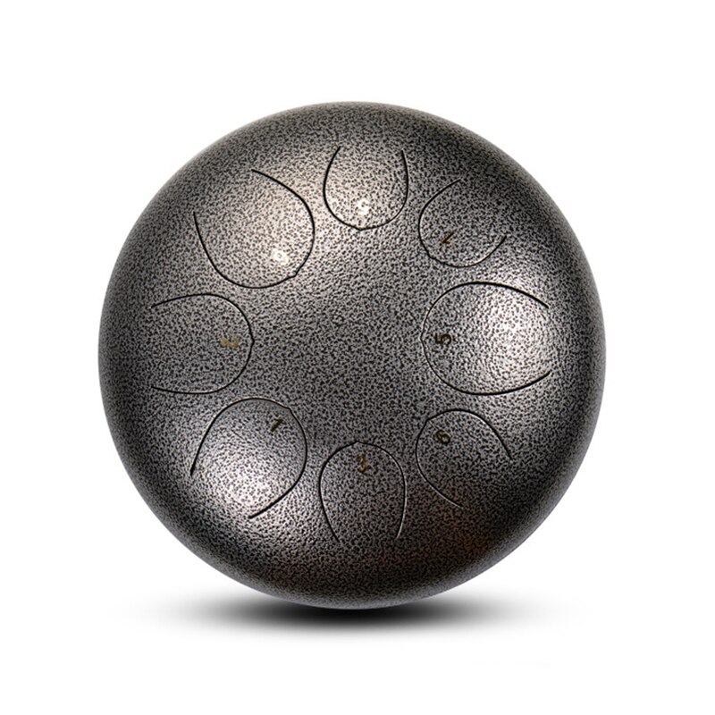 5,5 zoll Stahl Zunge Lotus Trommel 8-Tonne Handpan Tankdrum Instrument EDF88: Antiquität Silber-