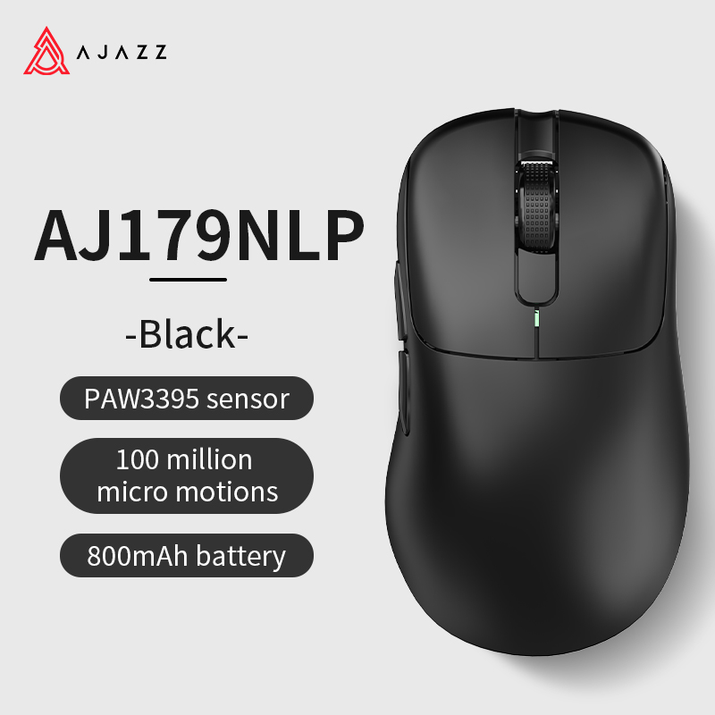 AJAZZ AJ179 PRO PAW3395 Lightweight Wired Wireless Mouse with Magnetic Charging Base Ergonomic Macro Gaming Mouse for PC Laptop: Light Brown