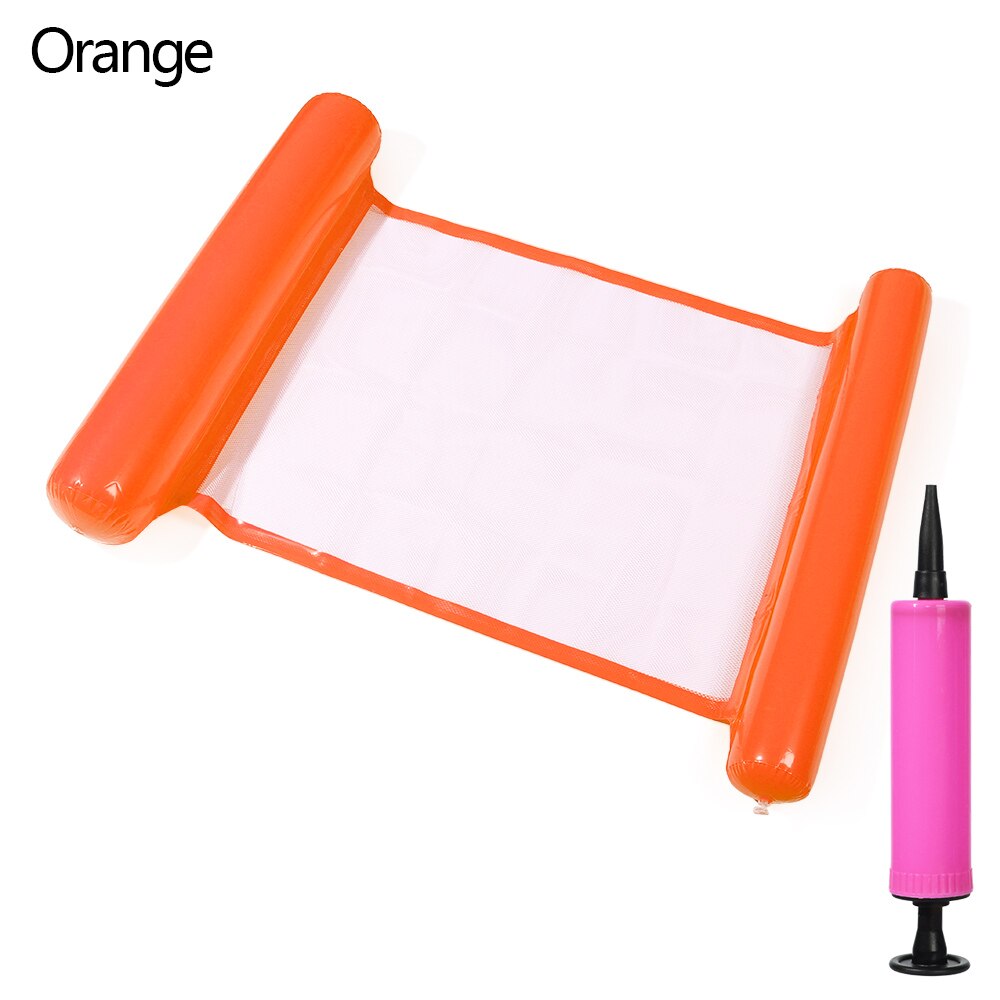 1PC Foldable PVC Adult Inflatable Pool Float Fun Water Toys Pool Hammock Chair Pool Raft Lake Floats Summer Swimming Accessory: orange