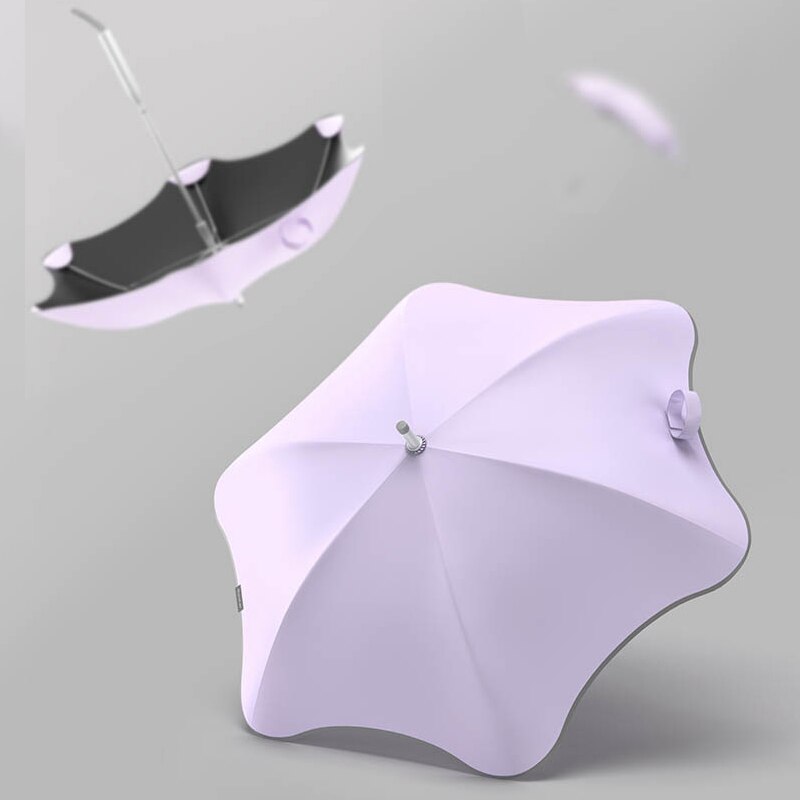 Olycat anti uv parasol enkel klar paraply regn kvinder søde lange håndtag parasoller 6 ribben uv parasol upf 50+