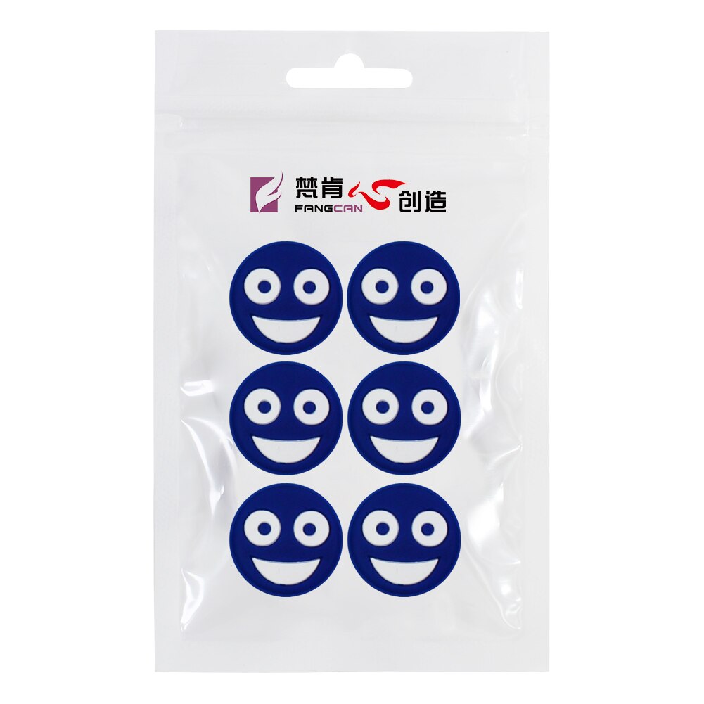 FANGCAN 6PC Double-faced Tennis Racket Vibration Absorber Silicone Squash Tennis Racquet Vibration Dampeners: 6 Blue