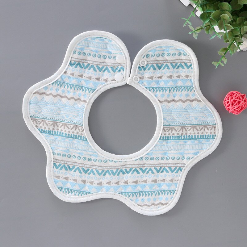 Blomst stil baby smekker roterende vanntette klær bandana smekker spytt håndkle: Hva 056e