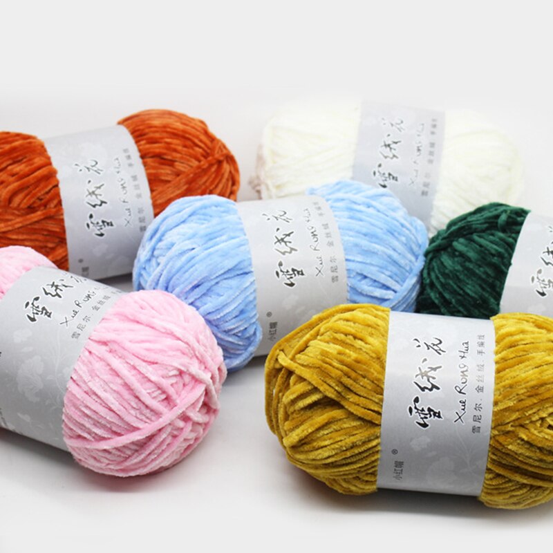 Ligne de laine velours doux, Chenille, fil à tricoter à la main, fil Crochet, bricolage artisanal fil tricoté pour vêtements, chapeau, écharpe, couverture