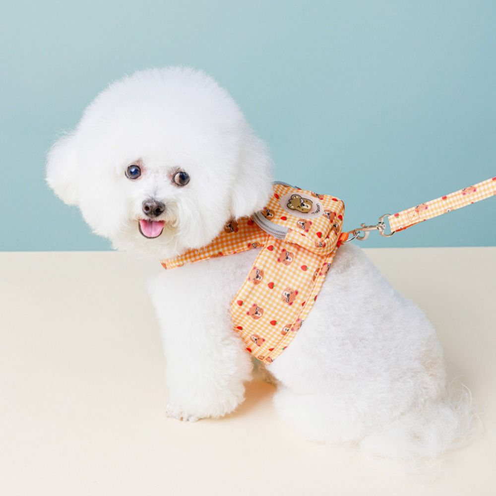 Sangle de poitrine réglable pour chien de dessin animé, sac à dos respirant, sac de collations pour animaux de compagnie ours avec ULde traction
