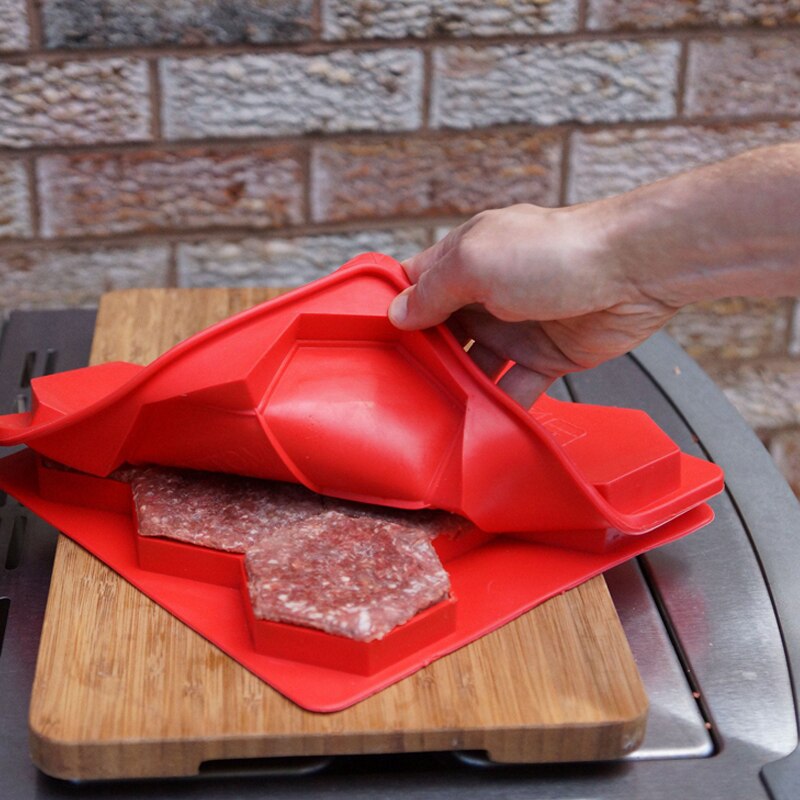 Molde de hamburguesas cuadrado de silicona para hornear, molde de hamburguesas Manual, formas de hamburguesa, prensa de hamburguesas, molde para hamburguesa, parrilla, herramientas de cocina