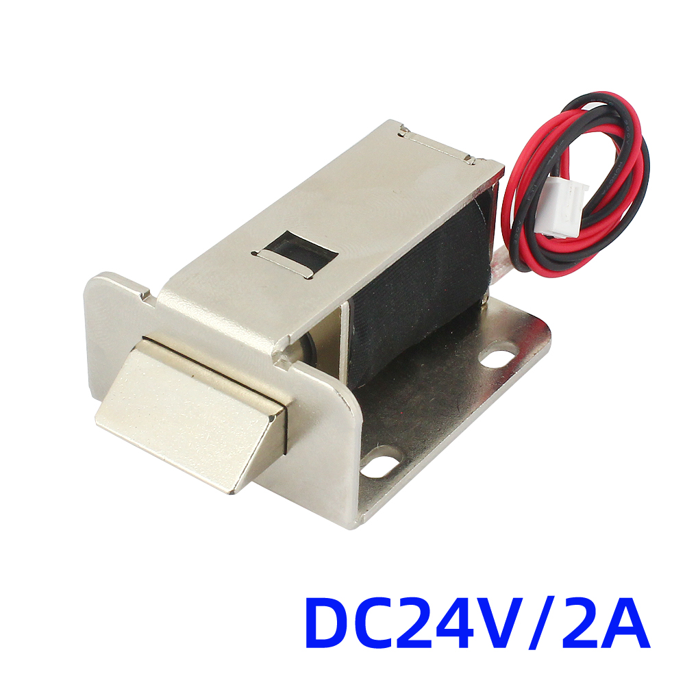 DC12V24V electromagnetic lock thickened electric lock door lock access control electric lock resistance to 150KG pulling force: Gold