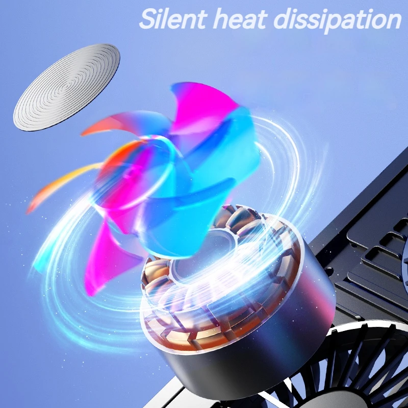 Laptop Cooler Base Stand Foldable Laptop Cooling Pad Portable Adjustable Suporte Para Notebook For 11-Inch With 2/4 Fans