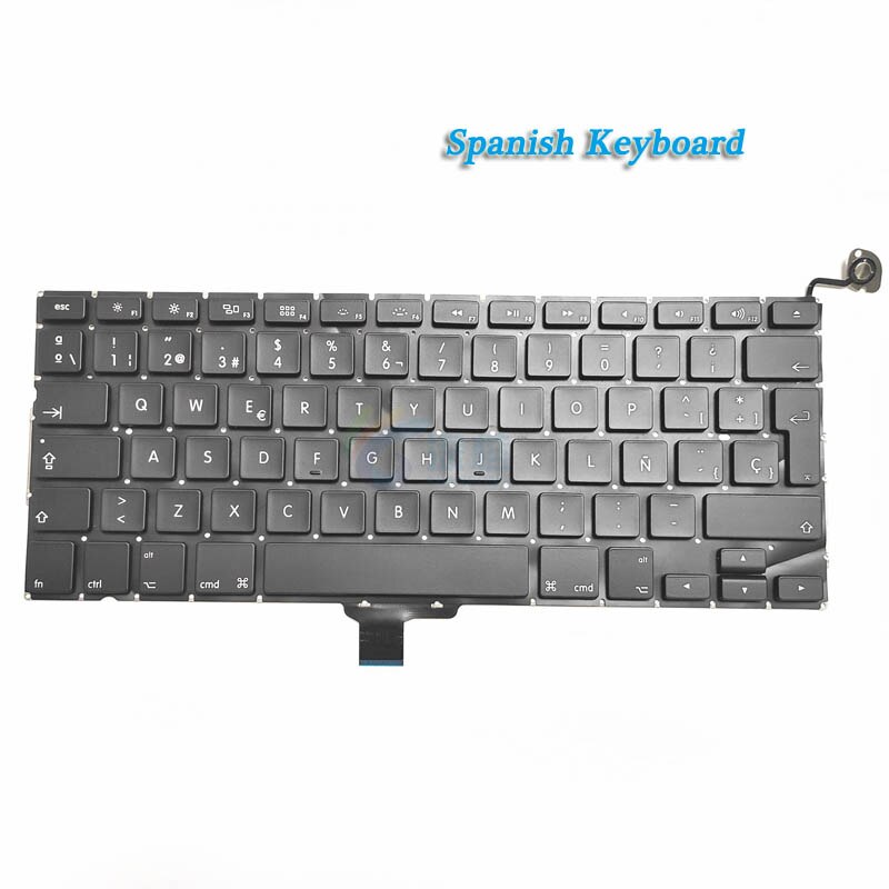 Klawiatura A1278 dla Macbook Pro laptop 13 "US/UK/francuski/hiszpański/niemiecki/rosyjski/włoski/koreański/turecki/arabski klawiatura 2009-2012: Spanish Layout