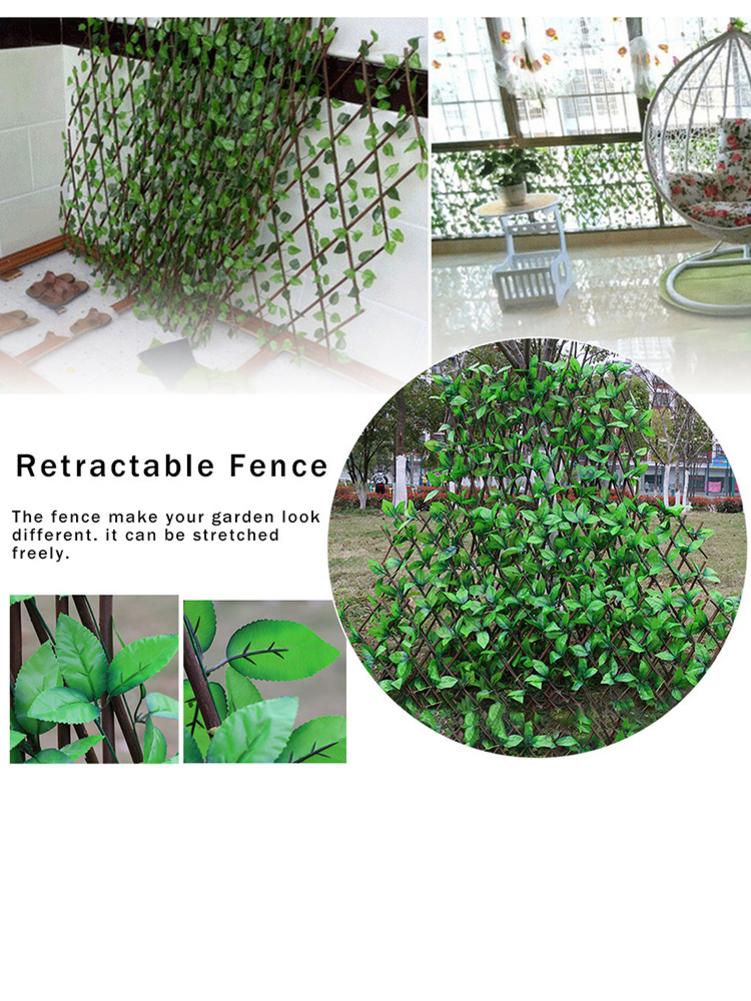 Expanding Trellis Fence Retractable Fence Artificial Garden Plant Fence UV Protected Privacy Screen For Garden Fence Backyard