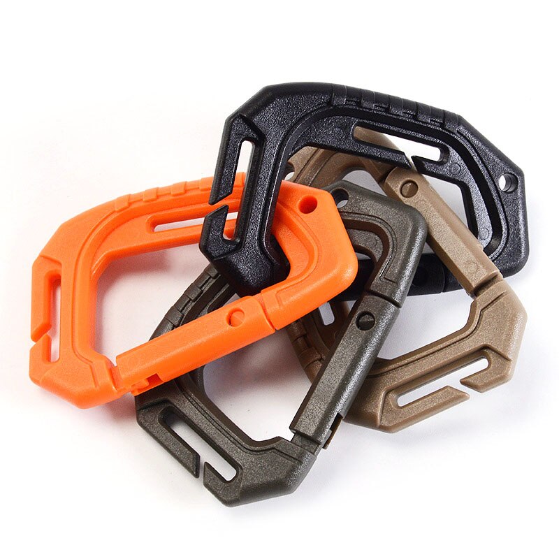 1Pcs 200LB Plastic Clip Karabijnhaak D Vorm Bergbeklimmen Gesp Outdoor Opknoping Sleutelhanger Haak Klimmen Accessoires