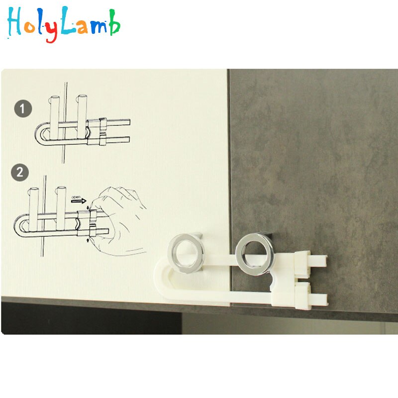 Blocco dell&#39;armadio a forma di U sicurezza del bambino sicurezza dei bambini sicurezza dei bambini sicurezza dei bambini sicurezza dei bambini blocco del cassetto a prova di bambino per il castello dell&#39;armadio