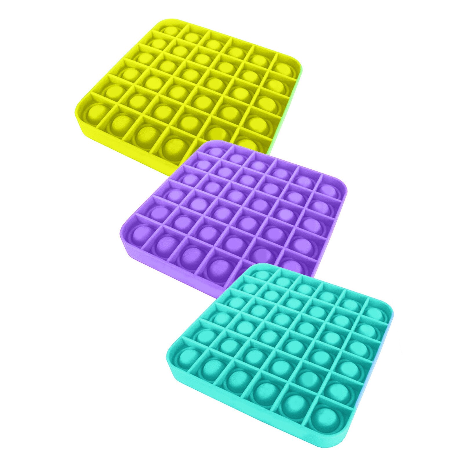 Push Pop Bubble Fidget Toys Pop It Anti-stress Pop It Fidget Stress Toy Pop It Figet Toy Pop It Fidget Stress Decompression Toys: 3PCA